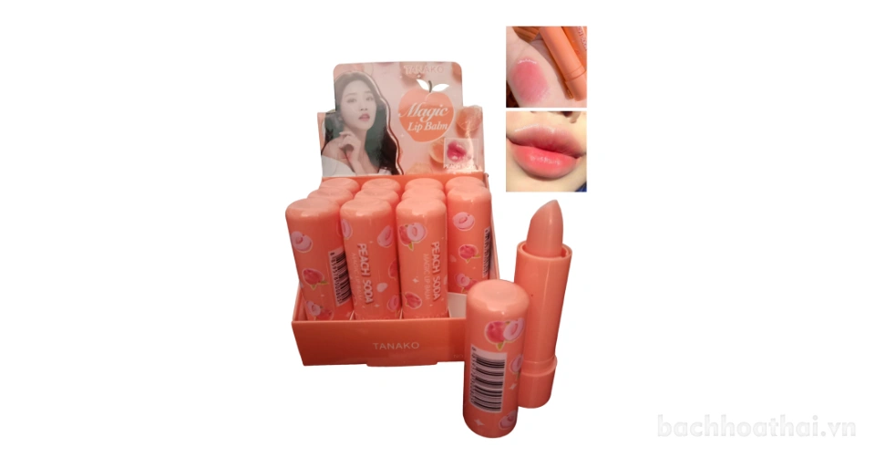 Son dưỡng môi Tanako Peach Soda Magic Lip Balm Thái Lan