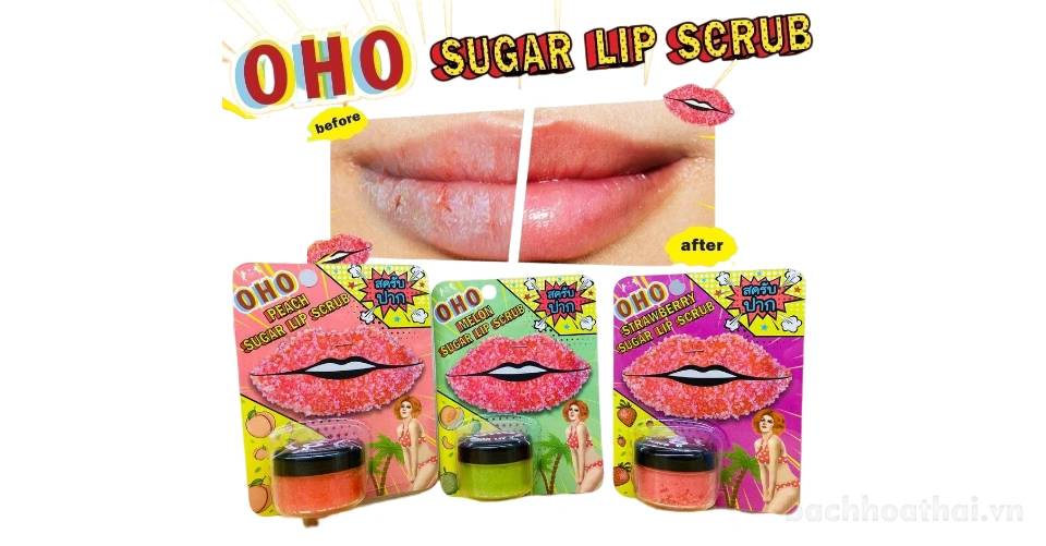 Tẩy tế bào chết môi Nitcher OHO Sugar Lip Scrub Thái Lan