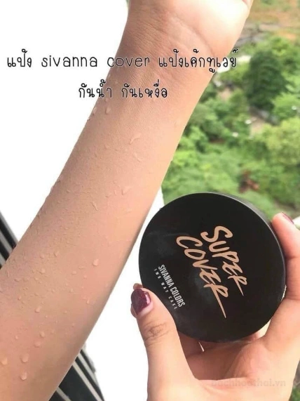 Phấn phủ chống mồ hôi cao cấp Sivanna Colors Super Cover Highest Wear Pact Two Way Cake ảnh 9