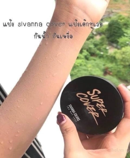 Phấn phủ chống mồ hôi cao cấp Sivanna Colors Super Cover Highest Wear Pact Two Way Cake ảnh 11