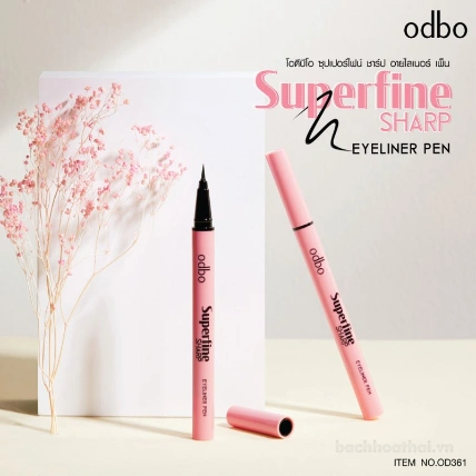 Kẻ mắt dạng nước không trôi Odbo Superfine Sharp Eyeliner siêu mảnh Thái Lan ảnh 6