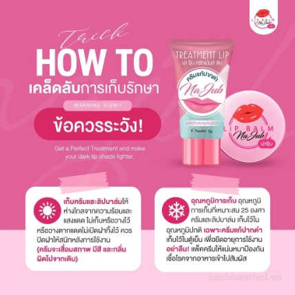 Kem dưỡng trị thâm làm hồng môi Na Jub Thái Lan  ảnh 8