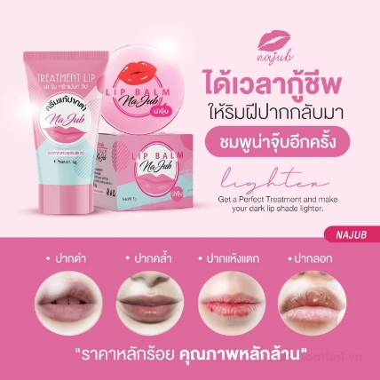 Kem dưỡng trị thâm làm hồng môi Na Jub Thái Lan  ảnh 14