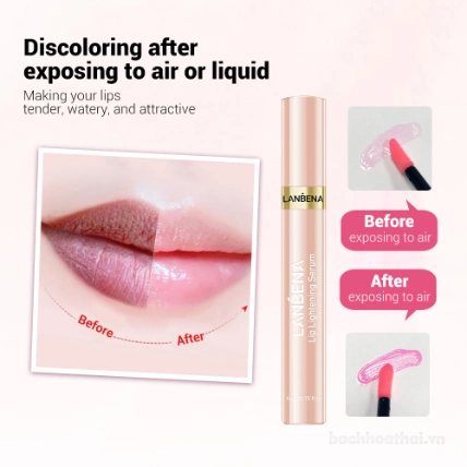 Son kem tinh chất dưỡng môi LANBENA Lip Lightening Serum ẩm mịn làm hồng môi  ảnh 2