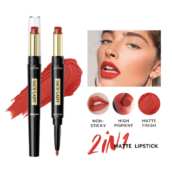 Ảnh sản phẩm Son lì son lót (chì kẻ môi) Sace Lady Matte Finish 2 in 1 Matte Lipstick Lipliner 1