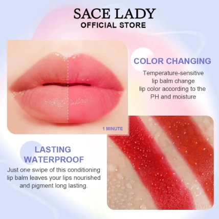 Son dưỡng ẩm bền màu Sace Lady Tinted Lip Balm màu thay đổi theo độ PH của môi ảnh 2