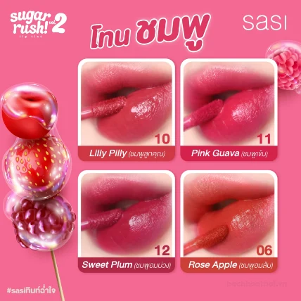 Son kem Sasi Sugar Rush Lip Tint Vol 2 lâu trôi  ảnh 11