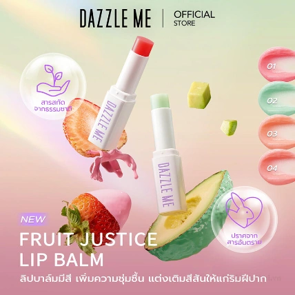 Son dưỡng có màu Dazzle Me Fruit Justice Lip Balm Thái Lan  ảnh 4