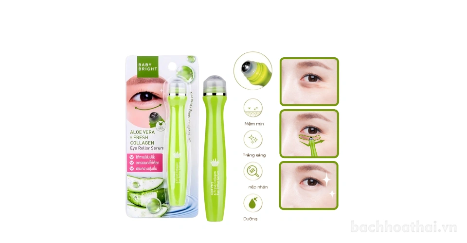 Cây lăn giảm nếp nhăn bọng mắt Baby Bright Eye Roller Serum