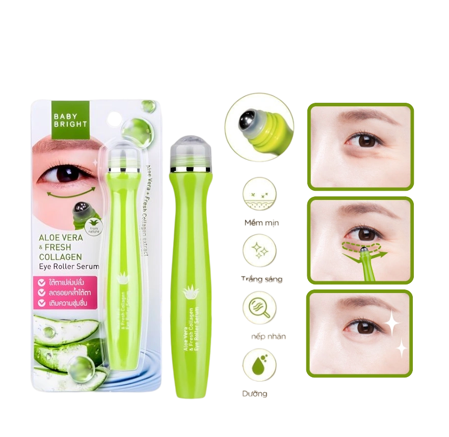 Cây lăn giảm nếp nhăn bọng mắt Baby Bright Eye Roller Serum