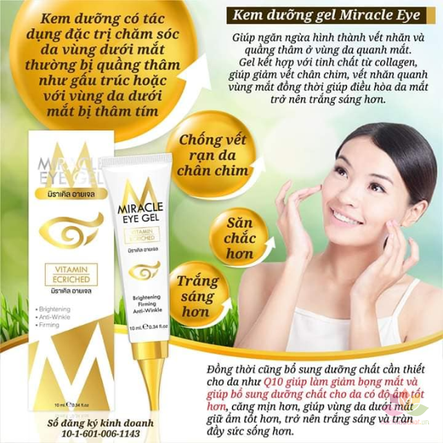 Kem trị thâm mắt Miracle Eye Gel Vitamin Ecriched ảnh 2