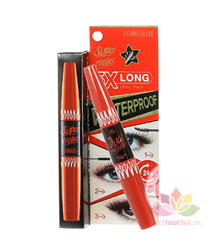 Mascara nối mi 2 đầu Super Model 5X Long Deep Black Warterproof ảnh 3