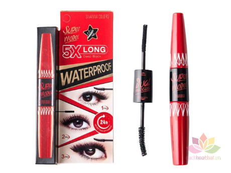 Mascara nối mi 2 đầu Super Model 5X Long Deep Black Warterproof ảnh 1