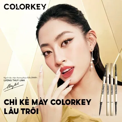 Chì kẻ mày Colorkey hai đầu lâu trôi kháng nước ảnh 2