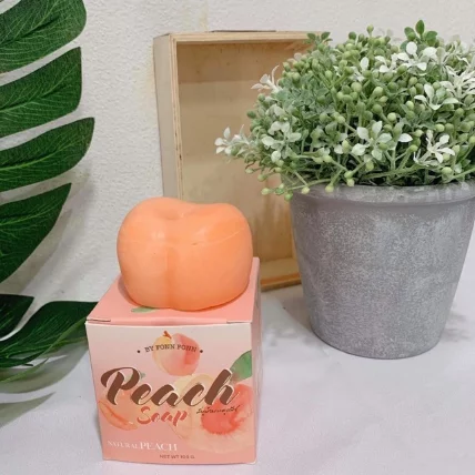 Xà phòng tắm trắng trái đào Peach soap Natural Peach ảnh 2