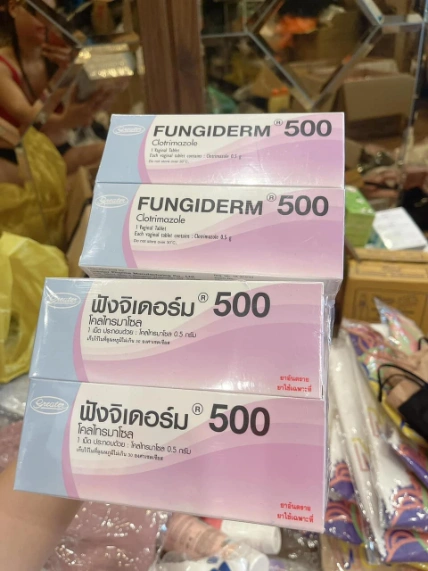 Viên đặt phụ khoa FUNGIDERM 500 Clotrimazole hàng Thái Lan  ảnh 3