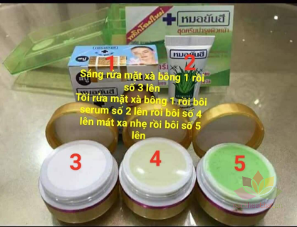 Bộ trị thâm mụn dưỡng trắng da Yanhee Xanh lá ảnh 2