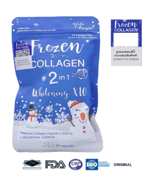 Ảnh sản phẩm Viên uống Frozen Collagen 2 in 1 Whitening X10 60 viên bổ xung Collagen L-Glutathione và các dưỡng chất 1