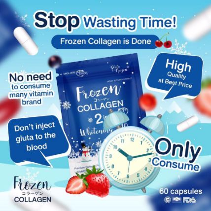 Viên uống Frozen Collagen 2 in 1 Whitening X10 ảnh 7