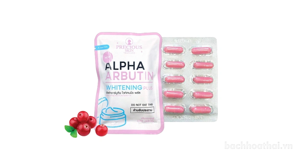 Viên dưỡng tăng độ làm trắng Alpha Arbutin Whitening Plus Thái Lan