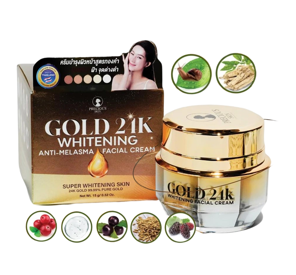 Kem dưỡng trắng da cho da nám, xạm Gold 24K whitening Anti-Melasma Facial Cream Thái Lan