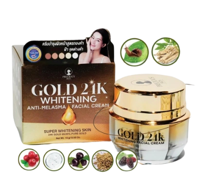 Kem dưỡng trắng da cho da nám, xạm Gold 24K whitening Anti-Melasma Facial Cream Thái Lan ảnh 1