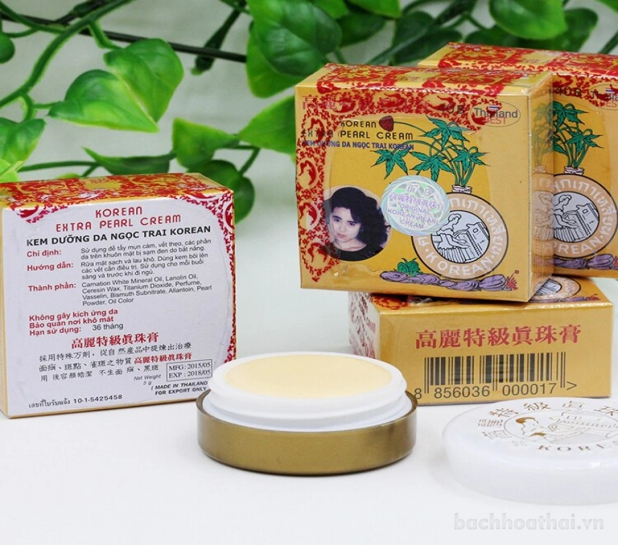 Kem dưỡng da ngọc trai sâm hàng Korean Extra Pearl Cream Thái Lan