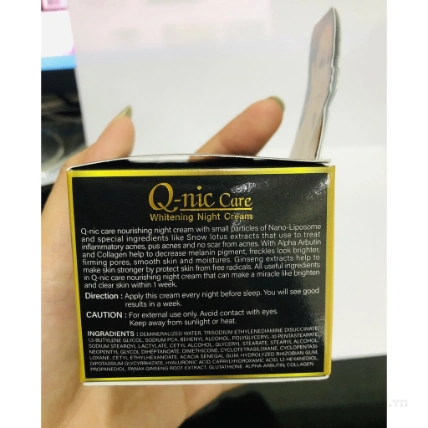 Kem dưỡng da ngừa mụn ban đêm Q-nic Care Whitening Night Cream ảnh 7