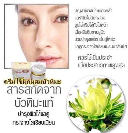 Kem dưỡng trắng da ngọc trai nội địa Thái Lan KIM Whitening Pearl and Snowlotus Cream ảnh 9