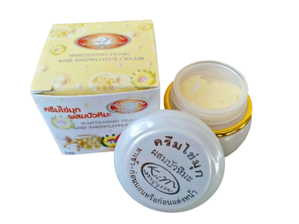 Kem dưỡng trắng da ngọc trai nội địa Thái Lan KIM Whitening Pearl and Snowlotus Cream ảnh 1
