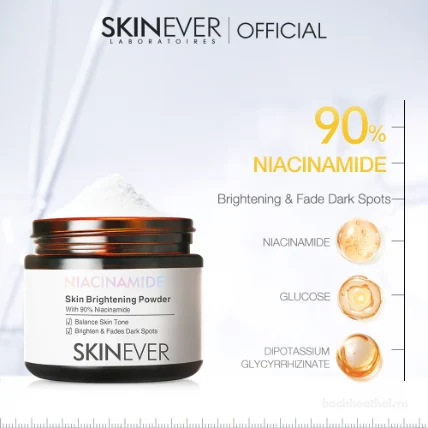 Bột kích trắng SKINEVER  Niacinamide 90% Skin Brightening Powder làm sáng và đều màu da ảnh 7