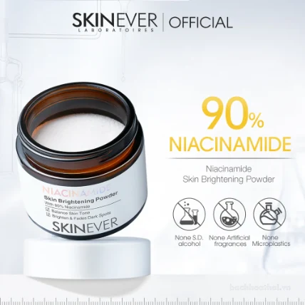 Bột kích trắng SKINEVER  Niacinamide 90% Skin Brightening Powder làm sáng và đều màu da ảnh 8