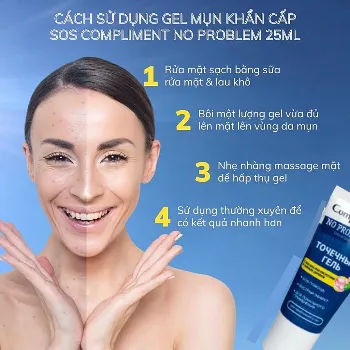 Ảnh sản phẩm Gel chấm mụn tẩy tế bào chết cho da nhờn mụn Compliment No Problem Spot Gel 25ml 2