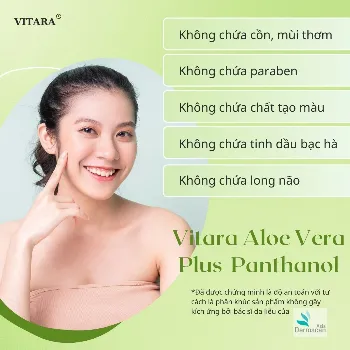Ảnh sản phẩm Gel nha đam da kích ứng Vitara Aloe Vera 5% Panthanol làm dịu da 2