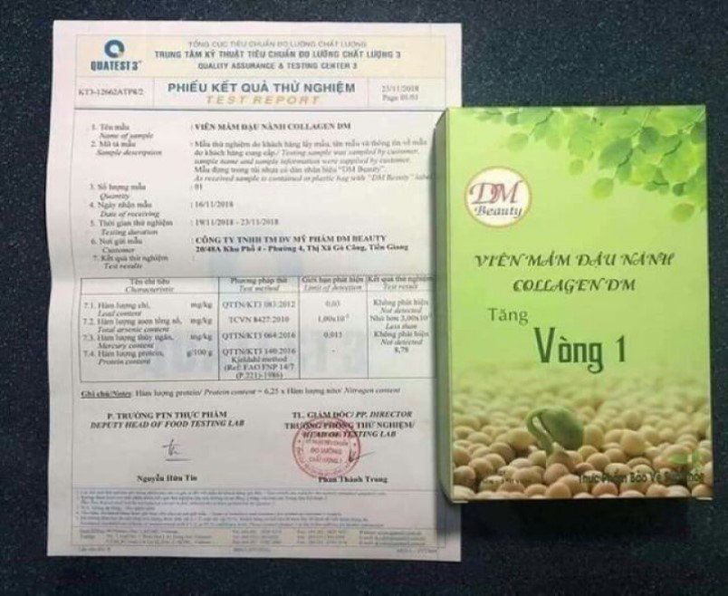 Viên mầm đậu nành Collagen DM tăng Vòng 1