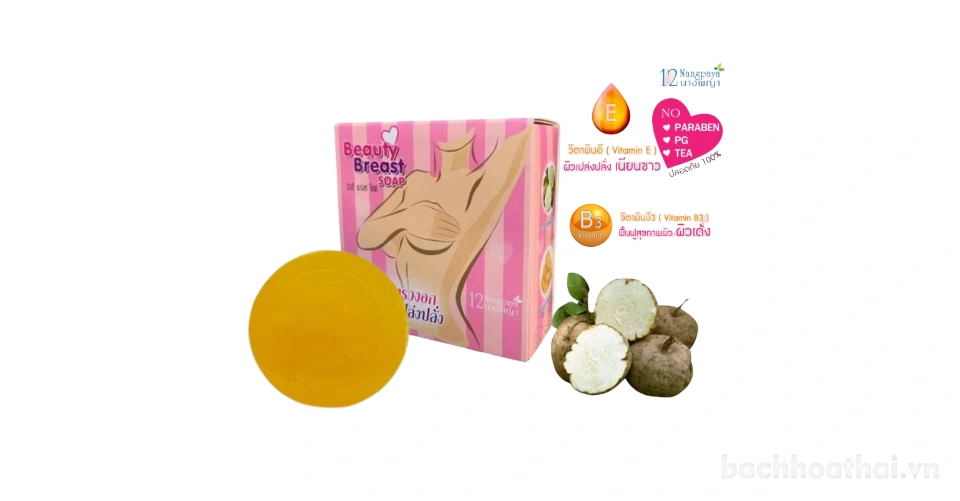 Xà phòng nở ngực 12 Nangpaya Beauty Breast Soap Thái Lan