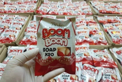 Xà phòng nở ngực trắng da Boom Boom Brightening Soap X20  ảnh 4