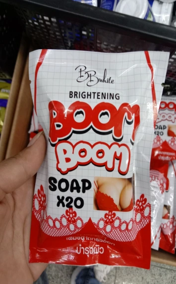 Xà phòng nở ngực trắng da Boom Boom Brightening Soap X20  ảnh 9