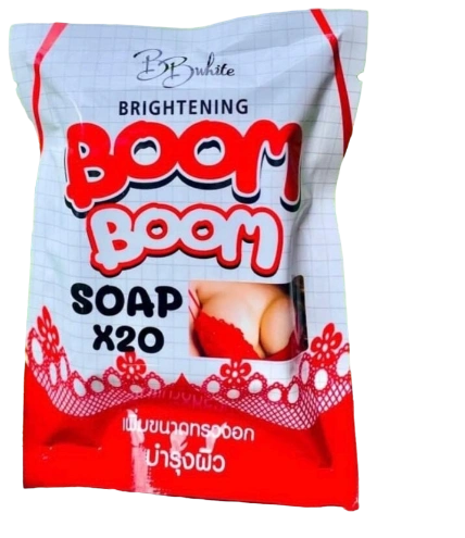 Xà phòng nở ngực trắng da Boom Boom Brightening Soap X20  ảnh 1