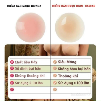 Miếng dán ngực bằng nhiệt tự thân EBLIN Hàn Quốc (1 cặp) ảnh 15