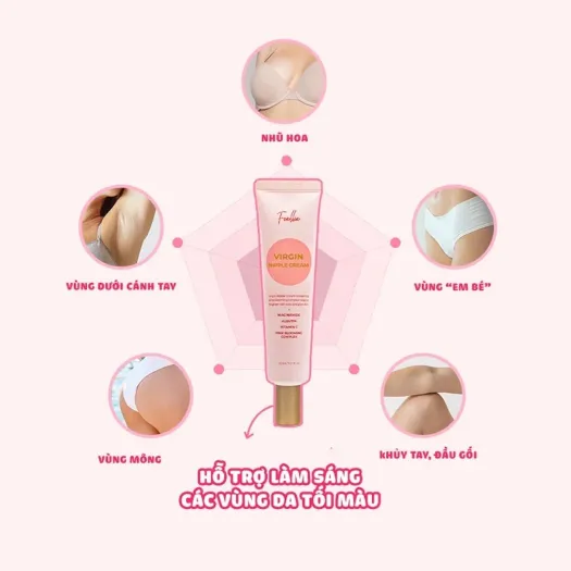 Ảnh sản phẩm Kem làm hồng nhũ hoa giảm sắc tố da Foellie VIRGIN NIPLE CREAM 2