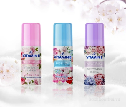 Lăn khử mùi hương nước hoa AR Vitamin E Whitening Roll On với Vitamin C & E  ảnh 7