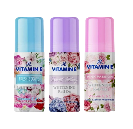 Lăn khử mùi hương nước hoa AR Vitamin E Whitening Roll On với Vitamin C & E  ảnh 1
