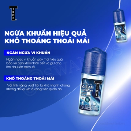 Lăn khử mùi cho nam TROS Deo Roll On 45ml 48h ảnh 3