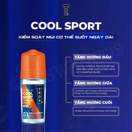 Lăn khử mùi cho nam TROS Deo Roll On 45ml 48h ảnh 2
