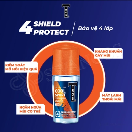 Lăn khử mùi cho nam TROS Deo Roll On 45ml 48h ảnh 10