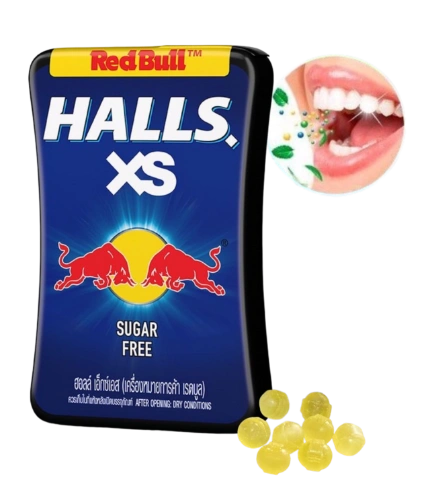 Kẹo ngậm thơm miệng Halls XS vị Red Bull Thái Lan ảnh 1