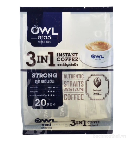 Cà phê sữa đậm đặc OWL 3 in 1 Instant Coffee  ảnh 1