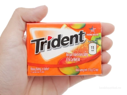 Kẹo Trident Gum không đường vị trái cây nhiệt đới ảnh 4