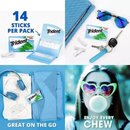 Kẹo Trident Gum không đường vị trái cây nhiệt đới ảnh 6